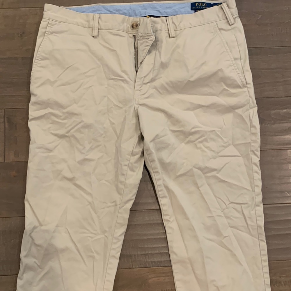 Men’s Beige Polo Ralph Lauren Slim Fit Chino Pants